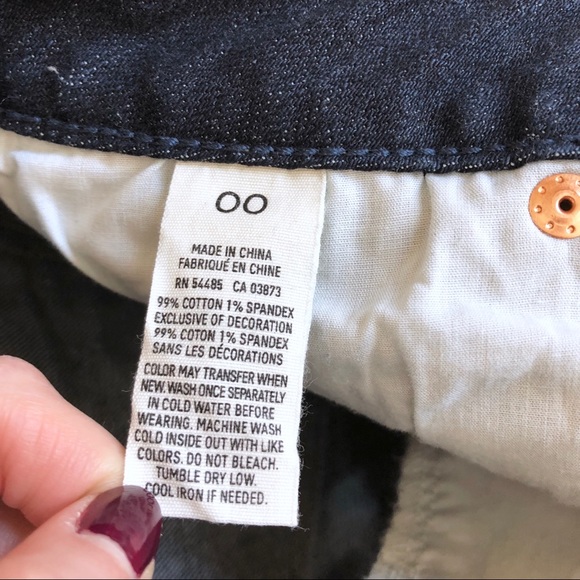 American Eagle | Dark Wash Midi Cutoff Jean Shorts - Picture 5 of 5